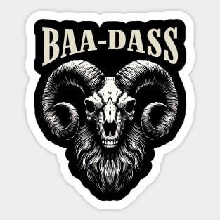 Creepy and Badass Ram Skull: Stylish beard Sticker